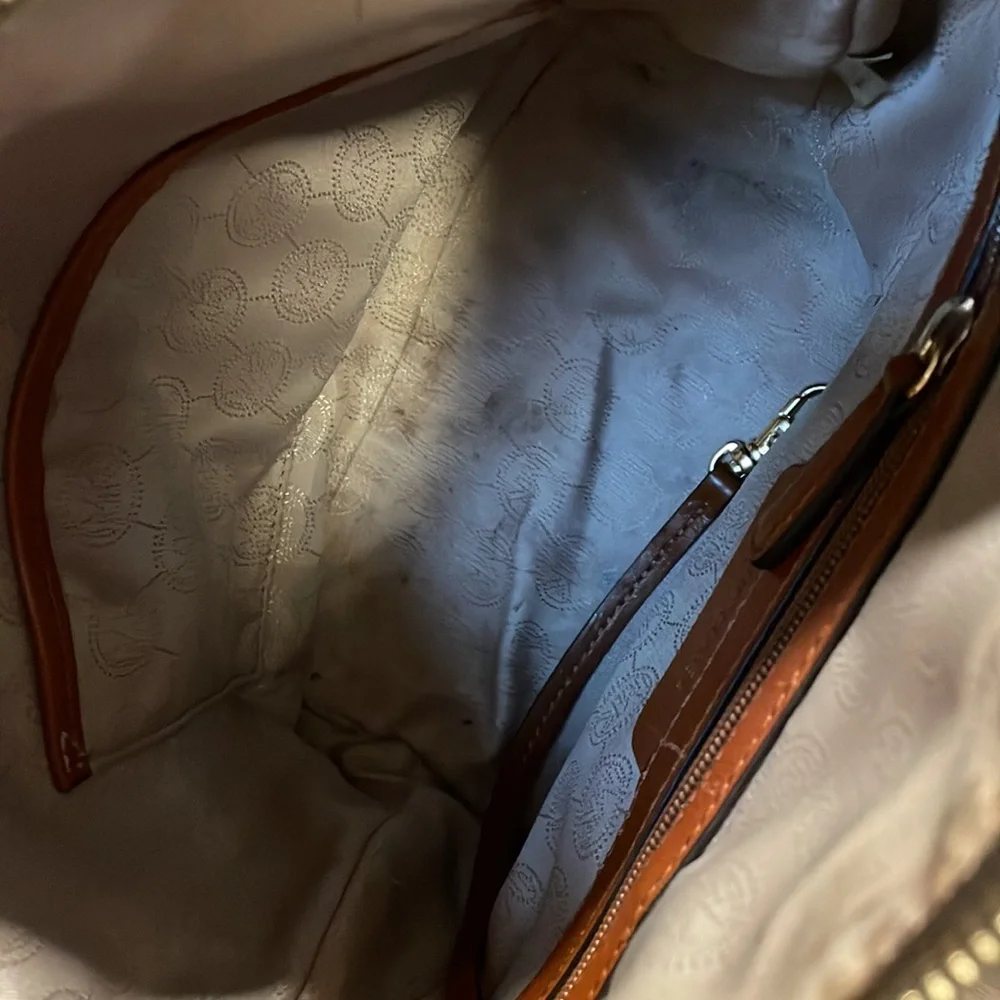 Michael Kors brown MK logo crossbody purse - Picture 6 of 9